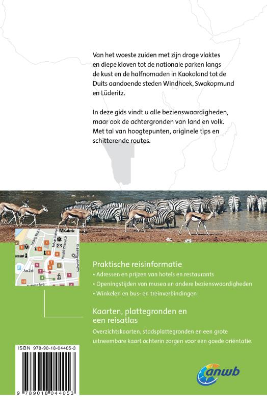 Achterkant van Namibië