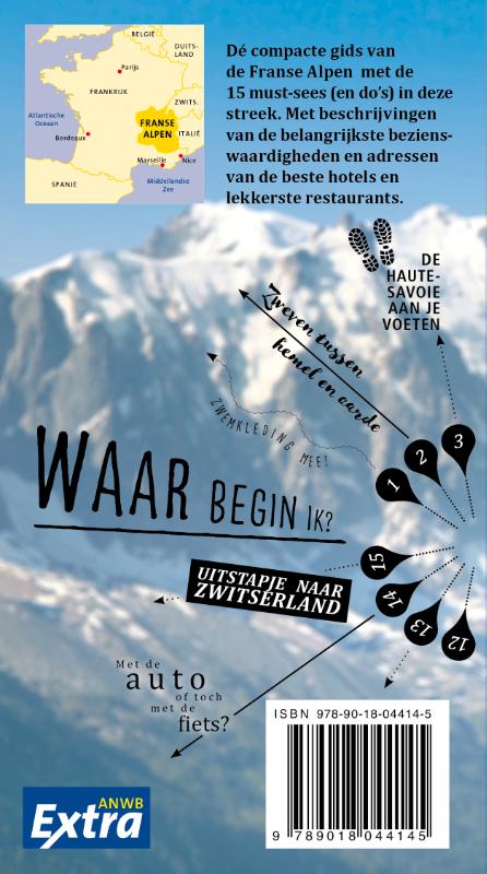 Achterkant van Franse Alpen
