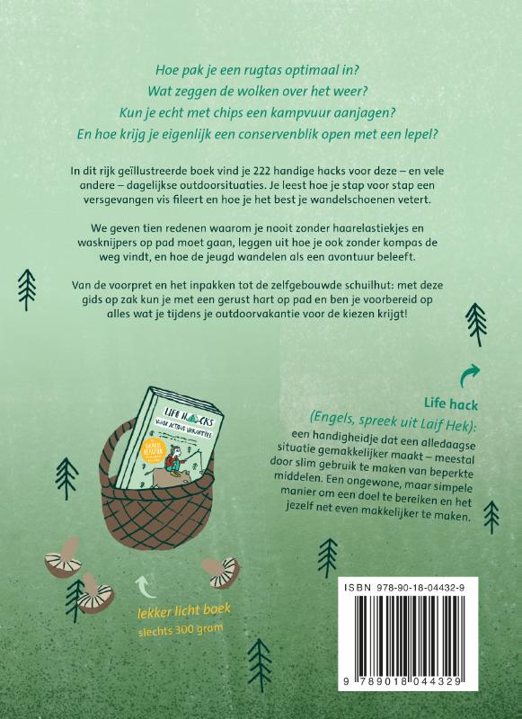 Achterkant van Life hacks voor actieve vakanties