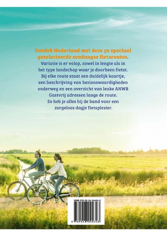 Achterkant van ANWB Fietsgids Nederland