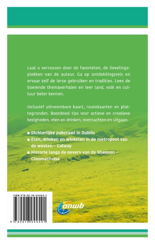 Achterkant van Ontdek Ierland