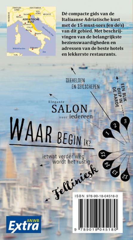 Achterkant van Italiaanse Adriatische kust