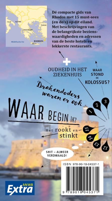 Achterkant van Rhodos anwb extra