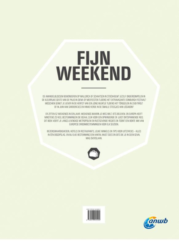 Achterkant van FIJN WEEKEND