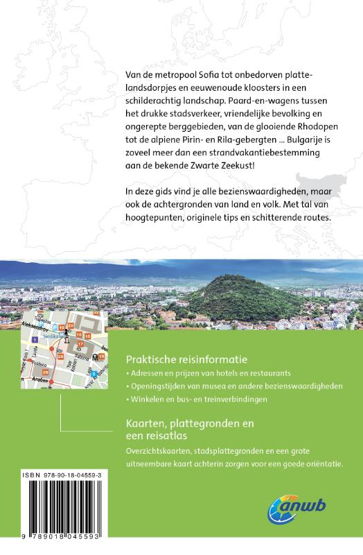 Achterkant van Bulgarije wereldreisgids