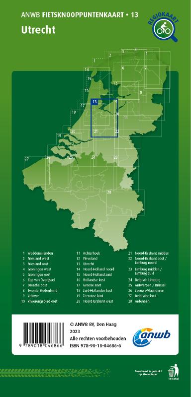Achterkant van Utrecht 1:100.000