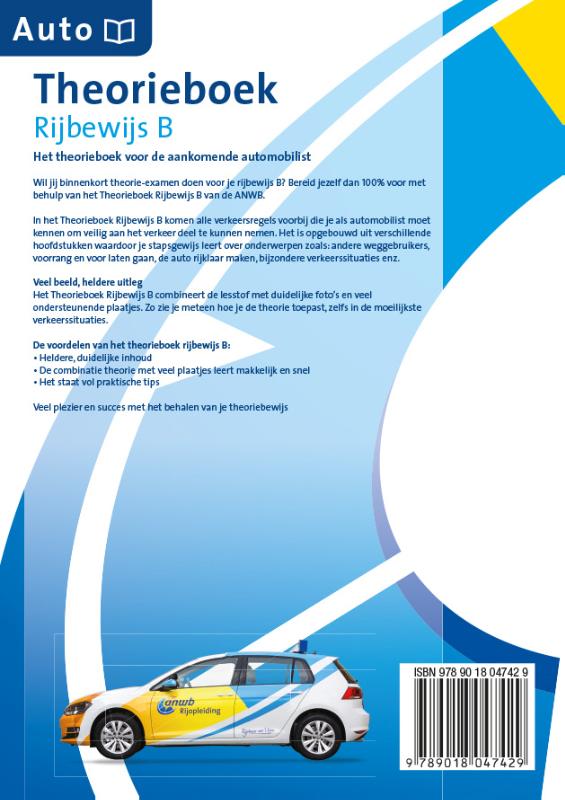 Achterkant van Theorieboek Rijbewijs-B
