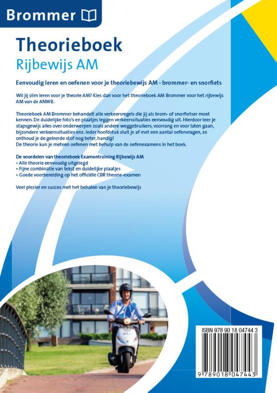 Achterkant van Theorieboek Rijbewijs AM