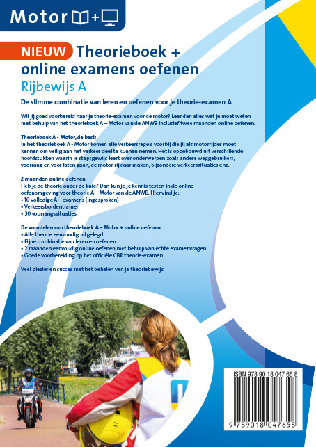 Achterkant van Theorieboek Rijbewijs A