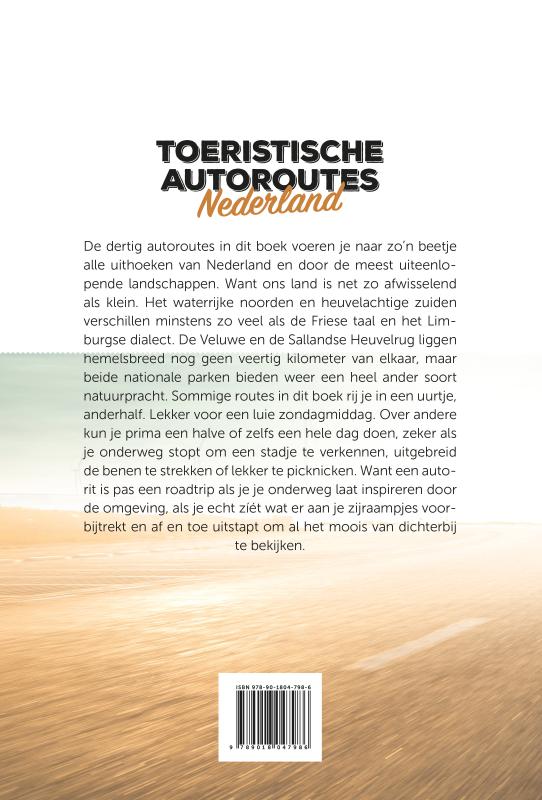 Achterkant van Toeristische autoroutes Nederland