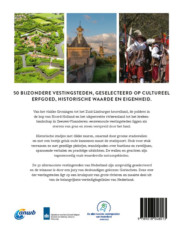 Achterkant van De allermooiste vestingsteden van Nederland