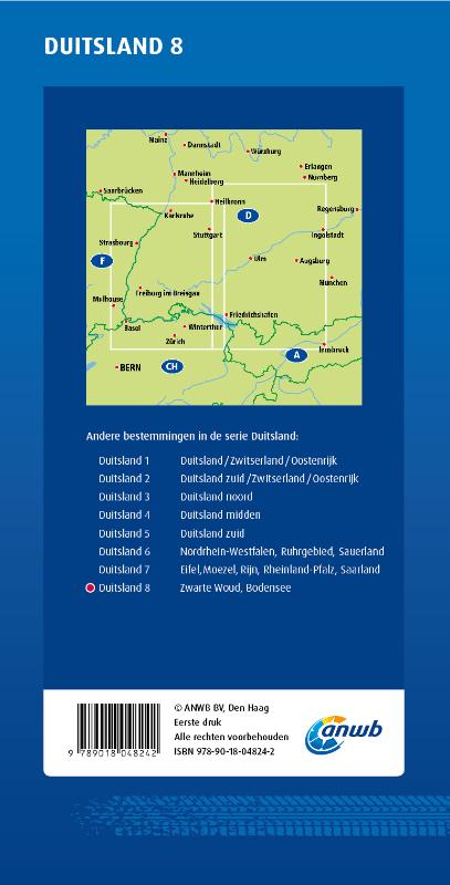 Achterkant van ANWB*Wegenkaart Duitsland 8. Zwarte Woud/Bodensee
