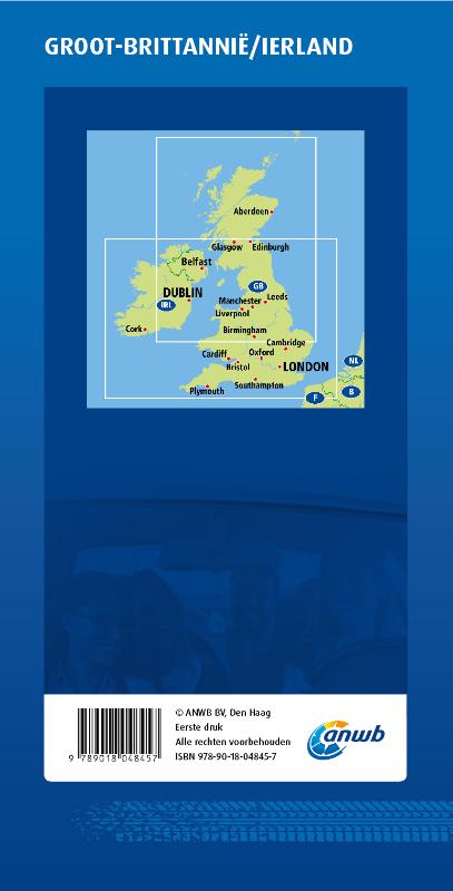 Achterkant van ANWB*Wegenkaart Groot-Brittannië/Ierland 1. Groot-Brittannië/Ierland