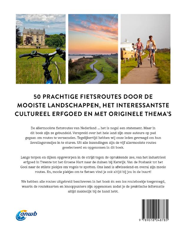 Achterkant van De allermooiste Fietsroutes van Nederland
