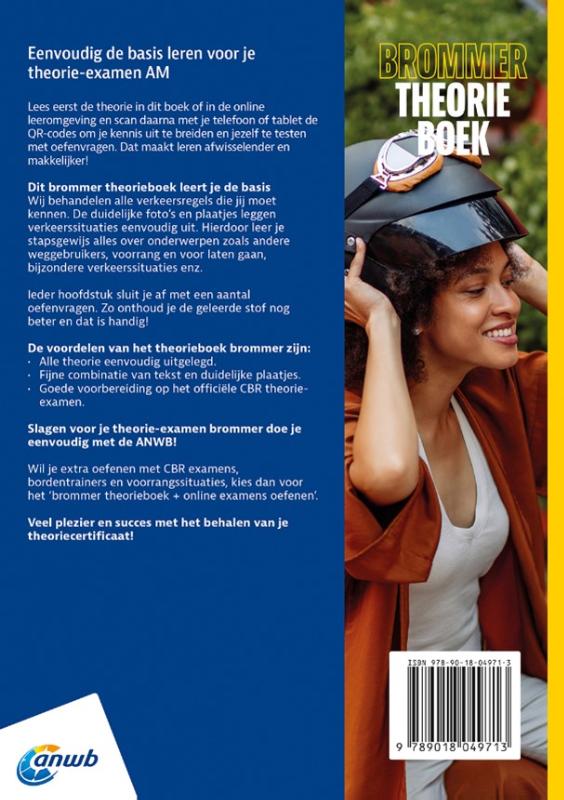 Achterkant van Brommer Theorieboek AM