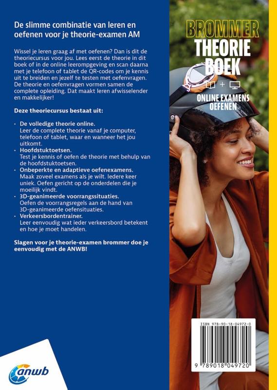 Achterkant van Brommer Theorieboek AM