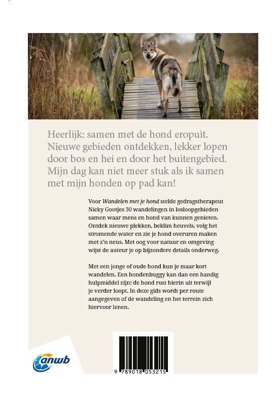 Achterkant van Wandelen met je hond