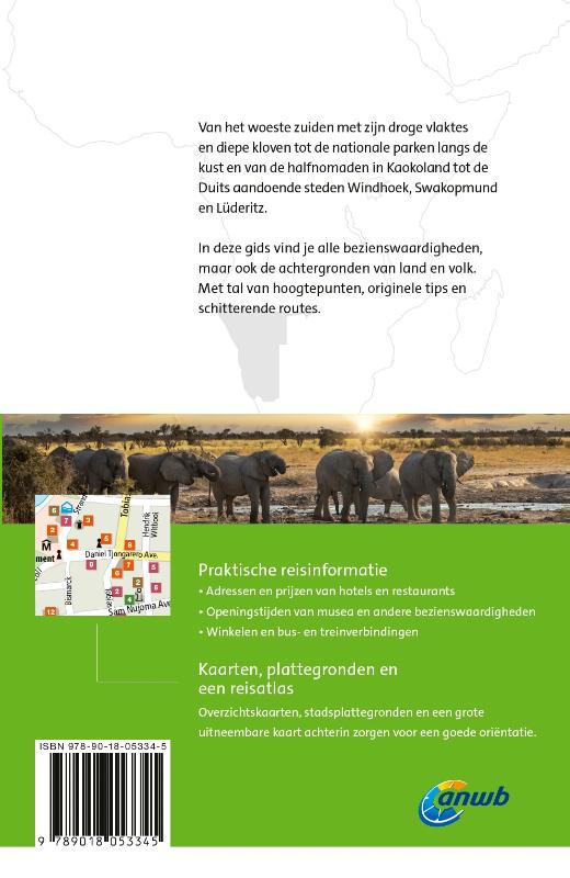 Achterkant van Namibië