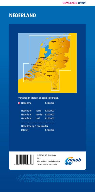 Achterkant van Wegenkaart Nederland