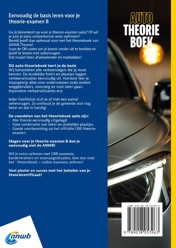 Achterkant van Auto Theorieboek B