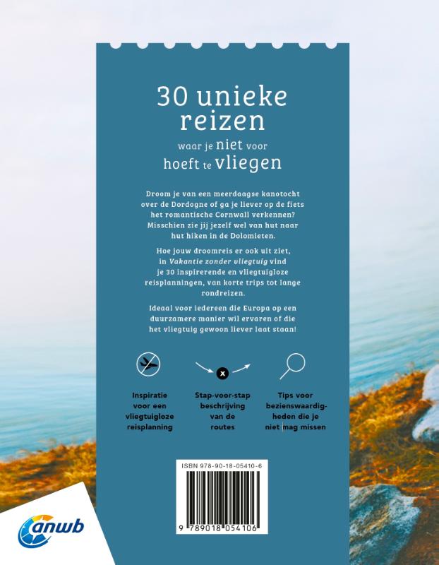 Achterkant van Vakantie zonder vliegtuig