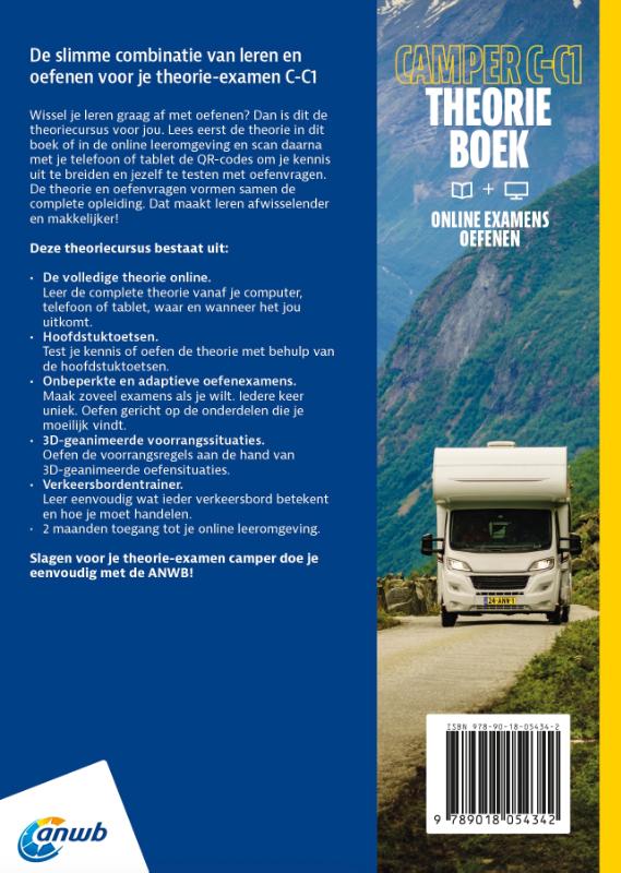 Achterkant van Camper C -C1 theorieboek