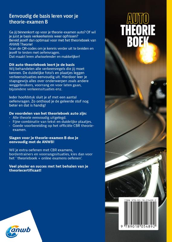 Achterkant van Auto Theorieboek B