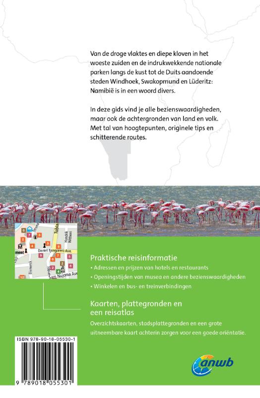 Achterkant van Namibië