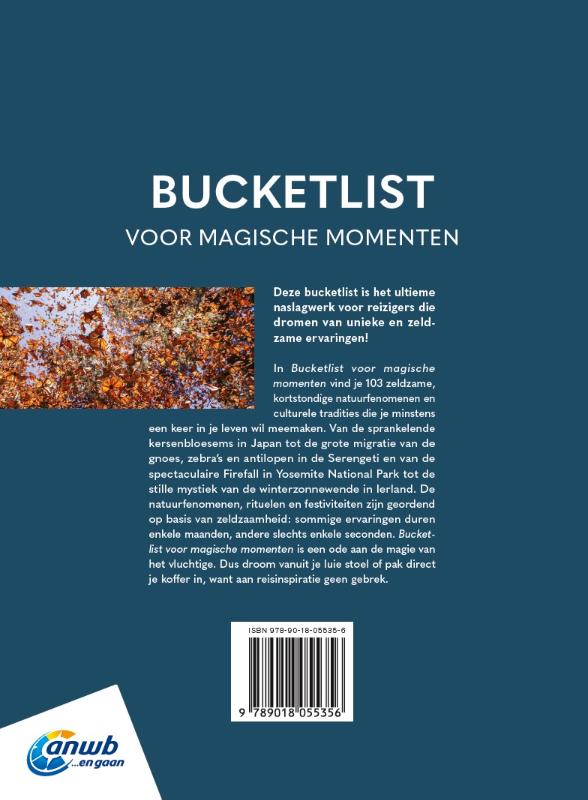 Achterkant van Bucketlist voor magische momenten