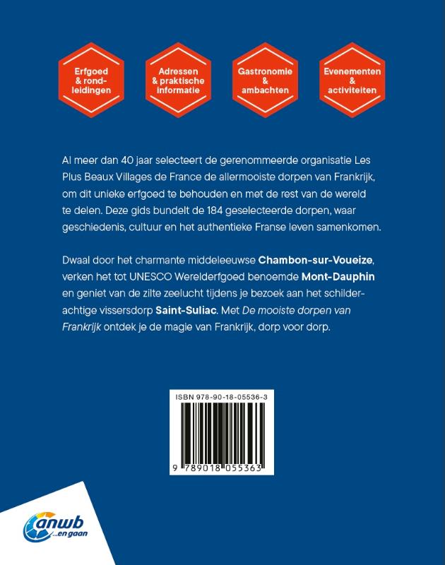 Achterkant van De mooiste dorpen van Frankrijk