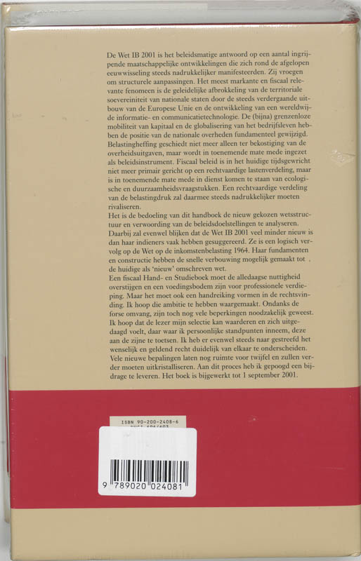 Achterkant van 2001
