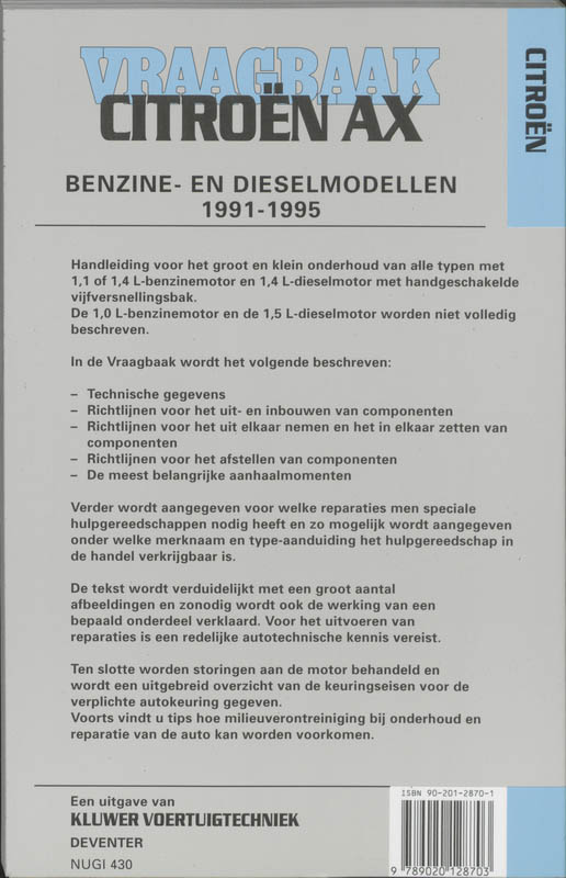Achterkant van Benzine- en dieselmodellen