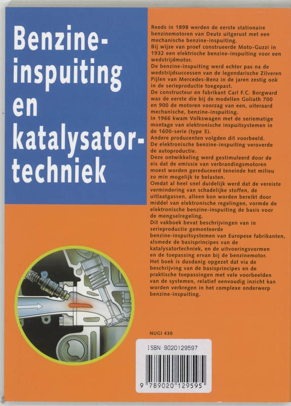 Achterkant van Benzine-inspuiting en katalysatortechniek
