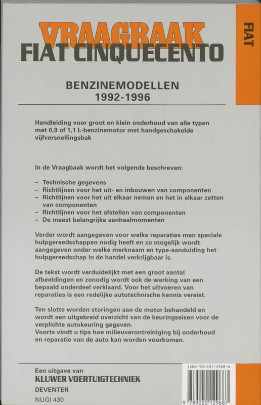 Achterkant van 1992-1996