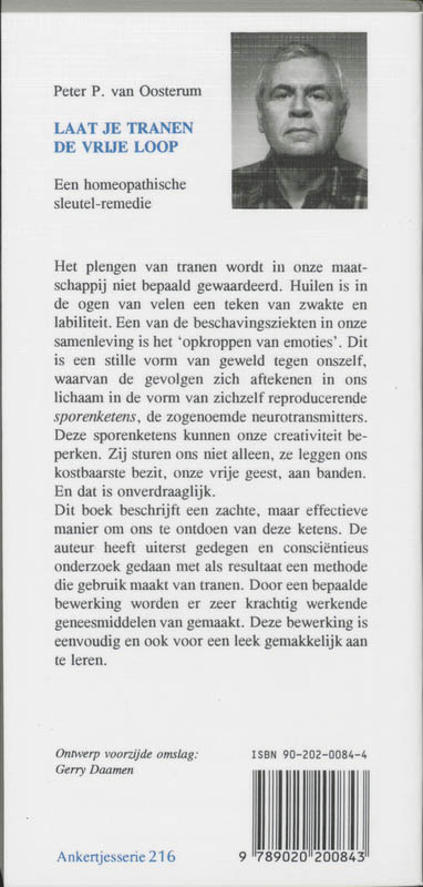 Achterkant van Laat je tranen de vrije loop