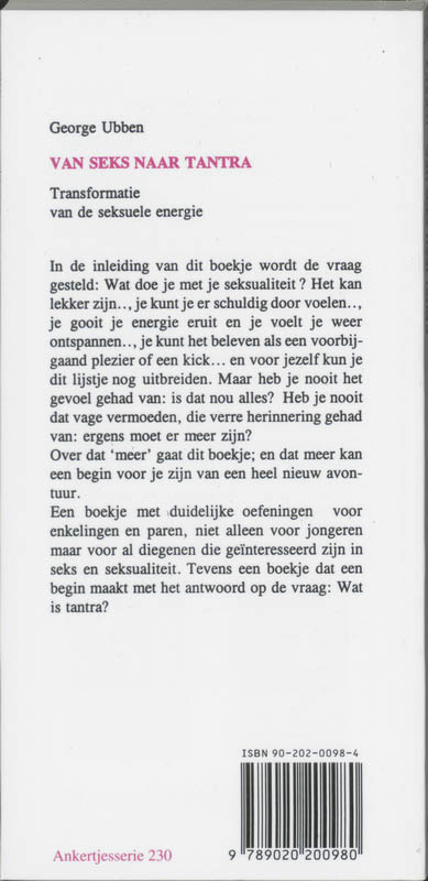 Achterkant van Van seks naar tantra