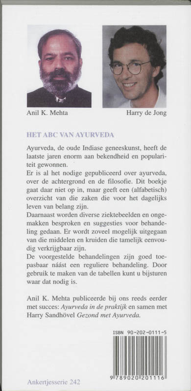 Achterkant van Het ABC van ayurveda
