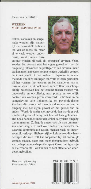 Achterkant van Werken met haptonomie