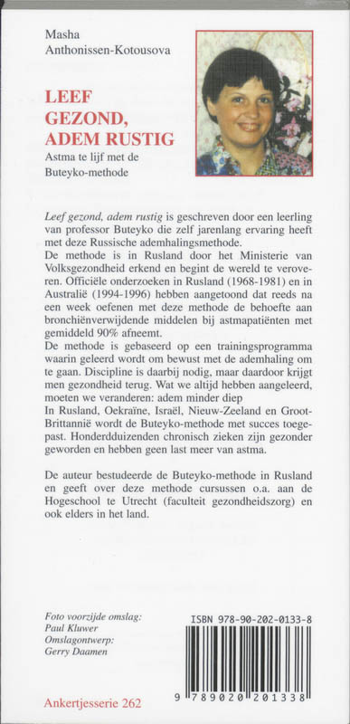 Achterkant van Leef gezond, adem rustig
