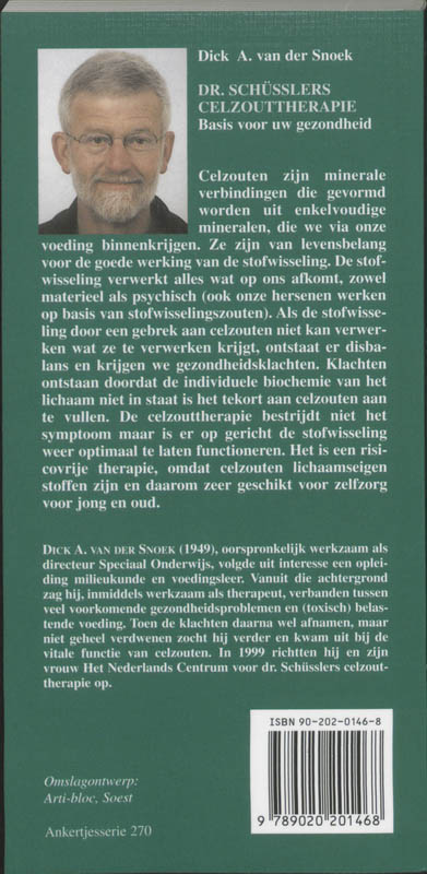 Achterkant van Dr. Schusslers celzouttherapie