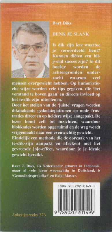 Achterkant van Denk je slank