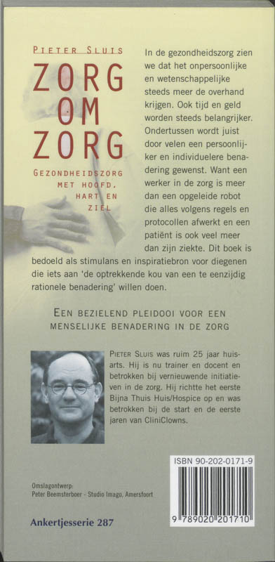 Achterkant van Zorg om zorg