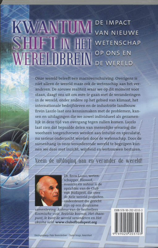 Achterkant van Kwantum shift in het wereldbrein