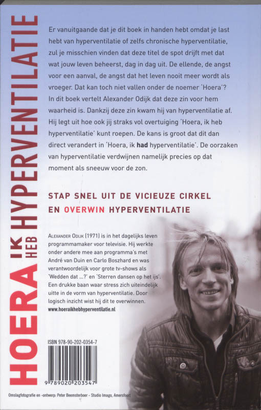 Achterkant van Hoera, ik heb hyperventilatie