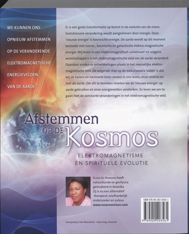 Achterkant van Afstemmen op de kosmos