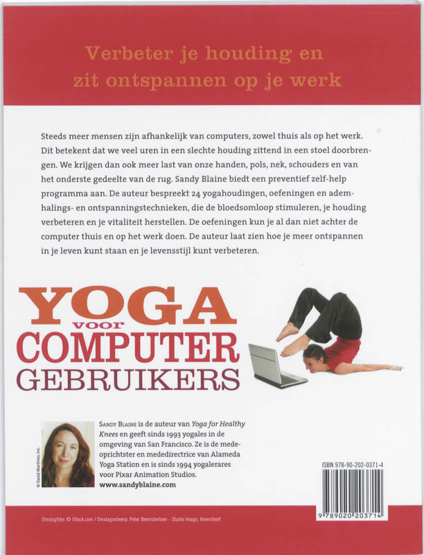 Achterkant van Yoga voor computergebruikers