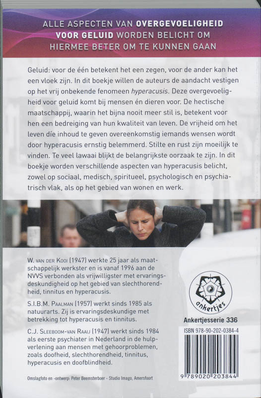 Achterkant van Overgevoelig voor geluid