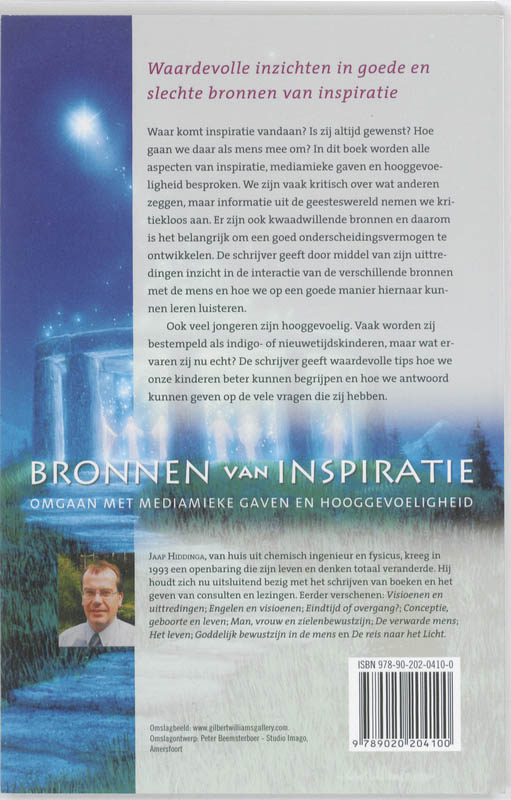 Achterkant van Bronnen van inspiratie
