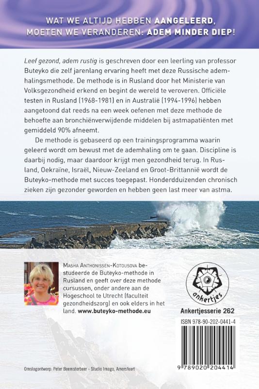 Achterkant van Leef gezond, adem rustig