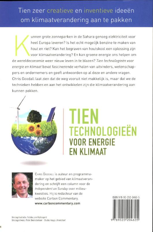 Achterkant van Tien technologieën voor energie en klimaat